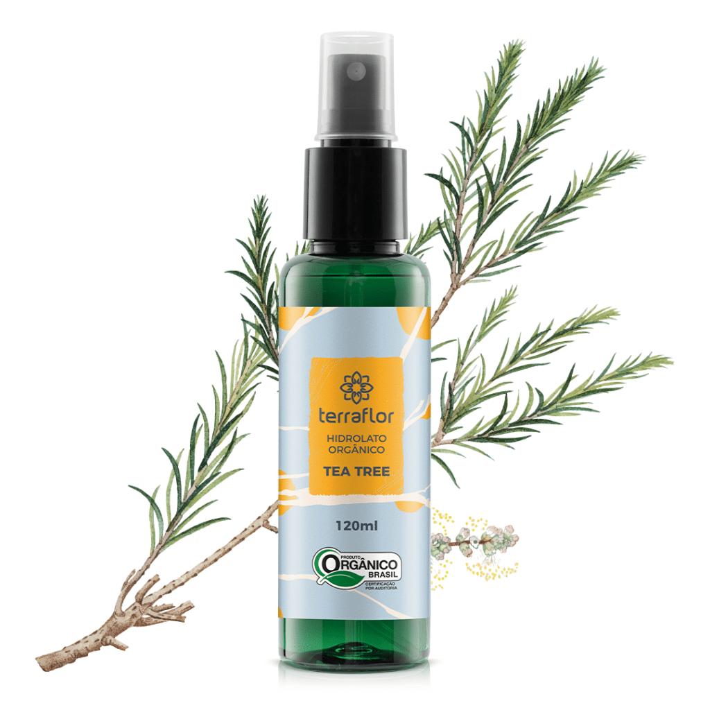 Frasco de hidrolato Tea Tree (Melaleuca alternifolia) orgânico Terra Flor