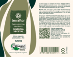 Rótulo de sinergia vegetal orgânico 120ml.