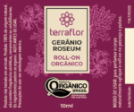 Rótulo do Roll-on Orgânico Gerânio Roseum.