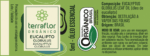 Rótulo de óleo essencial de eucalipto globulus orgânico 5ml