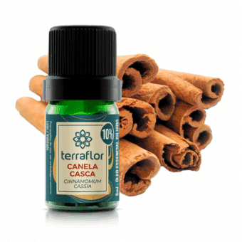 Frasco de óleo essencial Canela Casca (Cinnamomum cassia) diluído a 10% Terra Flor