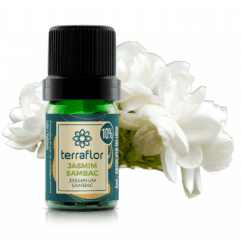 Frasco de óleo essencial Jasmim Sambac (Jasminum Sambac) diluído a 10% Terra Flor