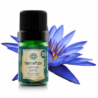 Frasco de óleo essencial Lótus Azul (Nymphaea caerulea) diluído a 10% Terra Flor