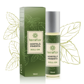Frasco de roll on Hortelã Pimenta (Mentha piperita) Terra Flor